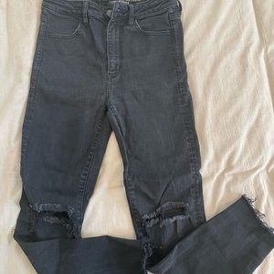 Black denim American eagle